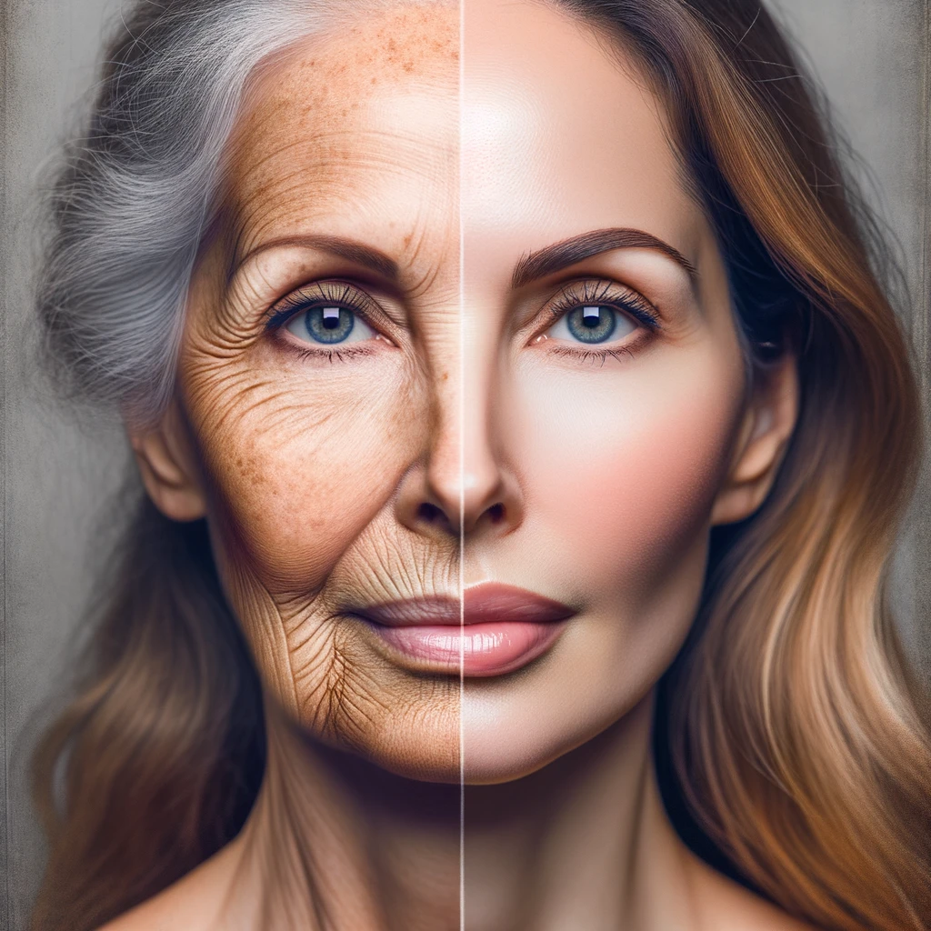 Healthy skin into old age