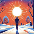 Winter: Spaziergang in der Sonne