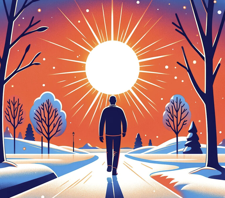 Winter: Spaziergang in der Sonne